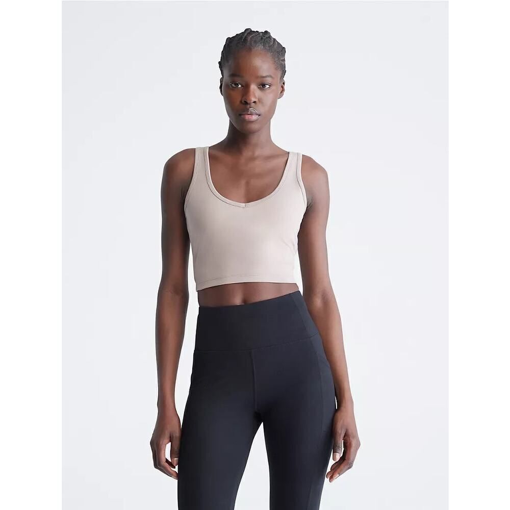 Calvin‎ Klein Moon Rock V-Neck Strappy Sports Bra Size M